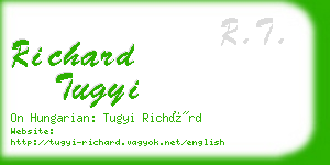 richard tugyi business card